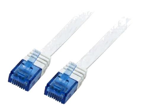 Accessoire Coffret De Communication - Connecteur Rj45 - Panneau De Brassage Patch cord- U-UTP- 5e- corde- CCA- PVC- blanc- 1m- 30AWG