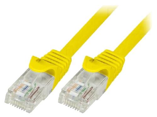Accessoire Coffret De Communication - Connecteur Rj45 - Panneau De Brassage Patch cord- U-UTP- 5e- corde- CCA- PVC- jaune- 0.5m- 26AWG