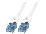 Accessoire Coffret De Communication - Connecteur Rj45 - Panneau De Brassage Patch cord- U-UTP- 6a- corde- CCA- PVC- blanc- 1.5m- 26AWG