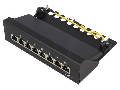 Cable - Connectique Pour Peripherique Patch panel- RJ45- Cat- 6- noir- Nombre de ports- 8