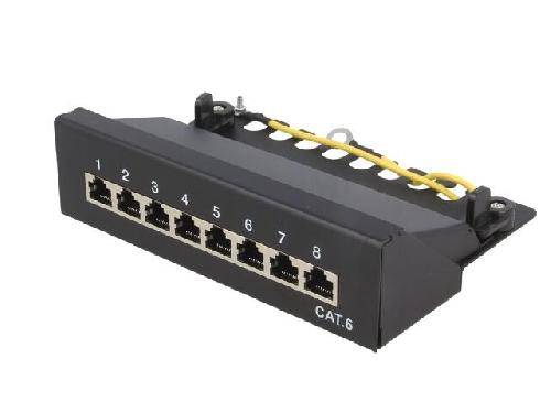 Cable - Connectique Pour Peripherique Patch panel- RJ45- Cat- 6- noir- Nombre de ports- 8