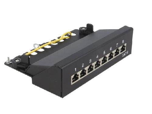 Cable - Connectique Pour Peripherique Patch panel- RJ45- Cat- 6- noir- Nombre de ports- 8