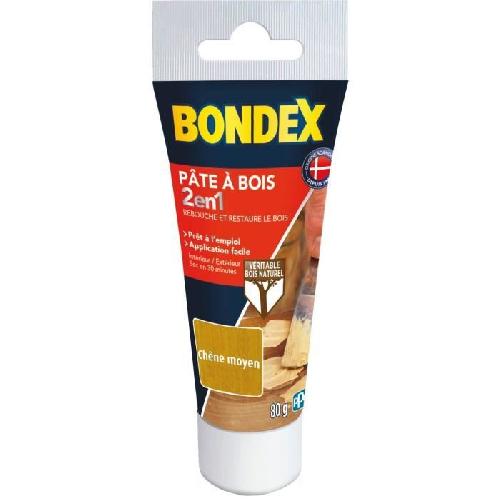 Traitement - Restauration Des Meubles Bois (decapant Bois - Huile Pour Bois - Pate A Bois - Cire A Bois) Pate a bois chene moyen - BONDEX - 420479 - 80 g