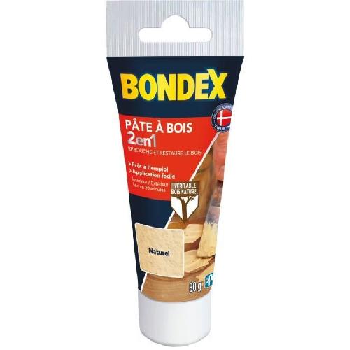 Traitement - Restauration Des Meubles Bois (decapant Bois - Huile Pour Bois - Pate A Bois - Cire A Bois) Pâte a bois naturel - BONDEX - 420480 - 80 g