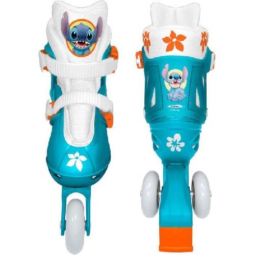 Roller In Line Patins en ligne 2-en-1 - DISNEY - STITCH - 3 roues - Taille 27-30