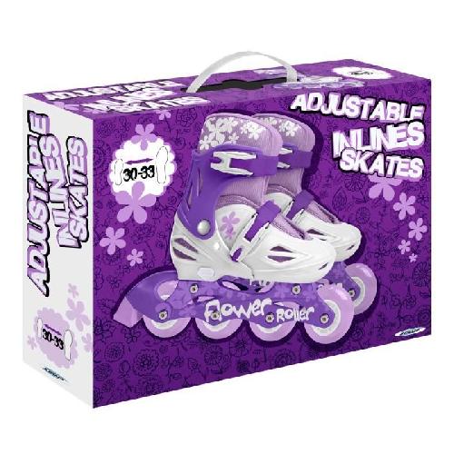 Roller In Line Patins en ligne ajustables STAMP pour enfant fille violet - Tailles 30 a 33