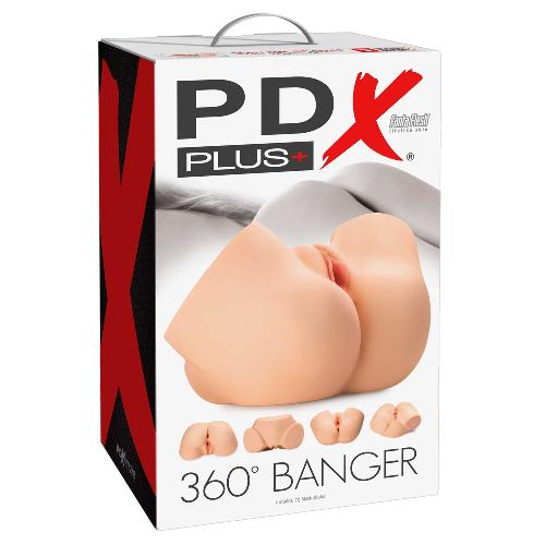 Masturbateurs PDX Plus Torso-Masturbateur 360o Banger clair