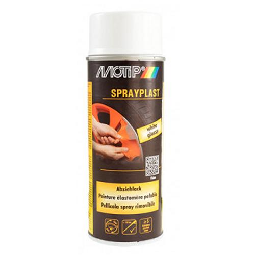 Peinture Auto Peint. elastomere pel. blanc brillant MOTIP 400ml -aerosol-