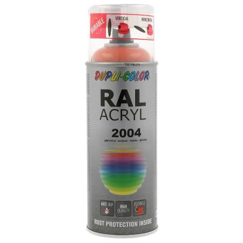 Peinture Auto Peinture Acrylique Ral2004 Orange Pur Brillant 400 Ml Dupli Color