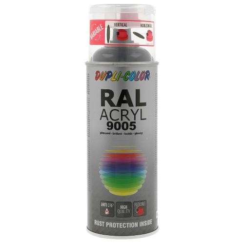 Peinture Auto Peinture Acrylique Ral9005 Brillant 400 Ml Dupli Color Noir fonce