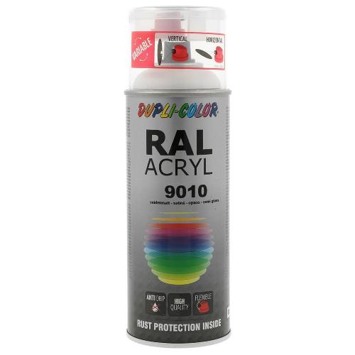 Peinture Auto Peinture Acrylique Ral9010 Blanc Pur Brillant 400 Ml Dupli Color