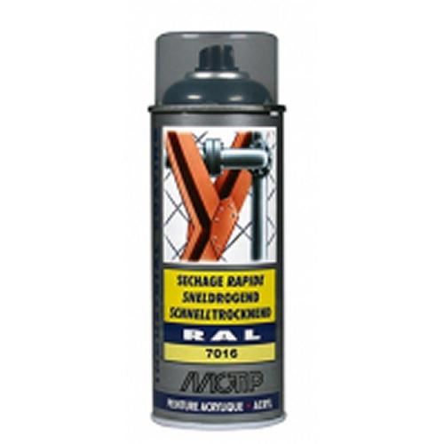 Peinture Auto Peinture anthracite brillant MOTIP RAL7021 400ml -aerosol- gris noir