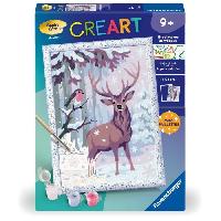 Peinture CreArt Kids 18x24cm Cerf romantique. Kit de peinture par numéros Numéro d'Art. Des 9 ans. 25831. Ravensburger