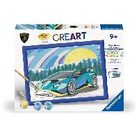 Peinture CreArt Kids 18x24cm Lamborghini. Kit de peinture par numéros Numéro d'Art. Des 7 ans. 25842. Ravensburger