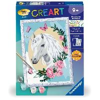 Peinture CreArt Kids 18x24cm Licorne fleurie. des 9 ans. Kit de peinture par numéros Numéro d'Art. 25834. Ravensburger