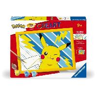 Peinture CreArt Kids 18x24cm Pikachu Éclair. Kit de peinture par numéros Numéro d'Art. Des 7 ans. 25905. Ravensburger