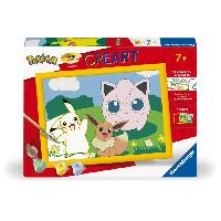 Peinture CreArt Kids 18x24cm Pokemon. Kit de peinture par numéros Numéro d'Art. Des 7 ans. 25839. Ravensburger