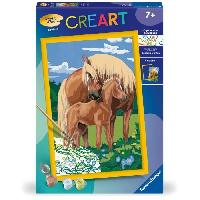 Peinture CreArt Kids 31x21cm Fiers chevaux. Kit de peinture par numéros Numéro d'Art. Des 7 ans. 25850. Ravensburger