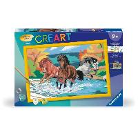 Peinture CreArt Kids 31x21cm Horde de chevaux. Kit de peinture par numéros Numéro d'Art. Des 9 ans. 25846. Ravensburger