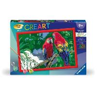 Peinture CreArt Kids 31x21cm Perroquets. Kit de peinture par numéros Numéro d'Art. Des 7 ans. 25854. Ravensburger