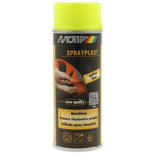 Peinture Auto Peinture Elastomere Pelable Jaune Fluo Motip 400ml Spray Plast