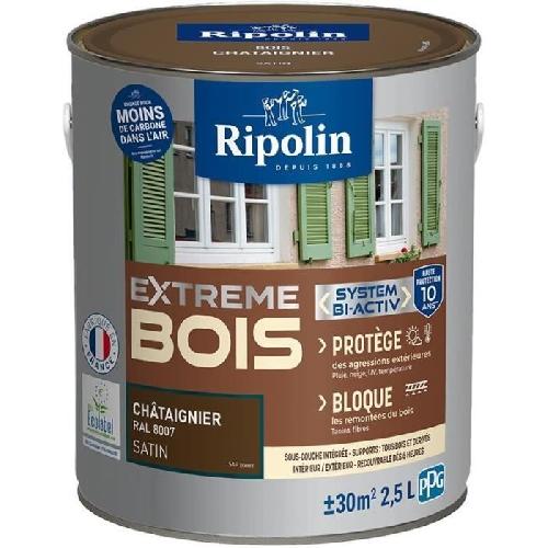 Peinture - Vernis - Traitement (lasure - Effets Decoratifs) Peinture Extreme bois - Chataignier satin - RIPOLIN - 2.5 L