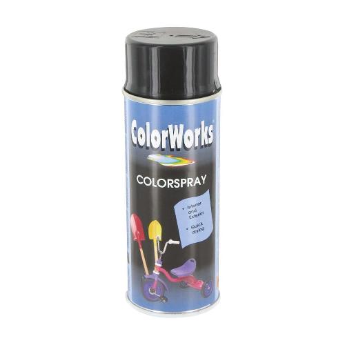 Peinture Auto Peinture Loisir Ral9005 Brillant 400ml Colorworks Noir fonce