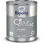 Peinture O'PUR murs. boiseries et radiateurs - RIPOLIN - 472824 - Gris galet - Satin veloute - 2 L