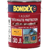 Peinture - Revetement Mur Sol Plafond BONDEX - Lasure 8 ans - Indice 30 - Chene Doré - Satin - 5L