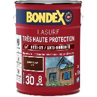 Peinture - Revetement Mur Sol Plafond BONDEX - Lasure 8 ans - Indice 30 - Chene Foncé - Satin - 5L