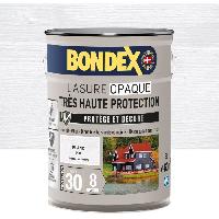 Peinture - Revetement Mur Sol Plafond Lasure opaque Tres haute protection - Blanc satin - BONDEX - 5 L