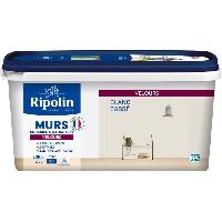 Peinture - Revetement Mur Sol Plafond Peinture deco murs. boiseries & radiateurs - RIPOLIN - 467079 - Blanc cassé - Velours - 2.5 L