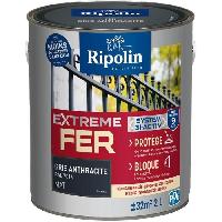 Peinture - Revetement Mur Sol Plafond Peinture fer - RIPOLIN - 395988 - Gris anthracite - Mat - 2 L