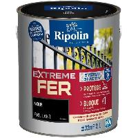 Peinture - Revetement Mur Sol Plafond Peinture fer - RIPOLIN - 396703 - Noir - Brillant - 2 L