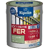 Peinture - Revetement Mur Sol Plafond Peinture fer - RIPOLIN - 396707 - Vert olivier - Brillant - 2 L