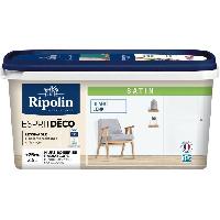 Peinture - Vernis - Traitement (lasure - Effets Decoratifs) Peinture esprit deco multi-supports - RIPOLIN - 446523 - Blanc lenk - Satin - 2.5 L