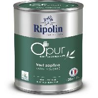 Peinture - Vernis - Traitement (lasure - Effets Decoratifs) Peinture O'PUR murs. boiseries & radiateurs - RIPOLIN - 472187 - Vert zapfino - Satin veloute - 2 L