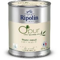 Peinture - Vernis - Traitement (lasure - Effets Decoratifs) Peinture O'PUR murs. boiseries & radiateurs - RIPOLIN - 472823 - Blanc cassé - Satin veloute - 2 L