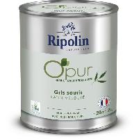 Peinture - Vernis - Traitement (lasure - Effets Decoratifs) Peinture O'PUR murs. boiseries & radiateurs - RIPOLIN - 472827 - Gris souris - Satin veloute - 2 L