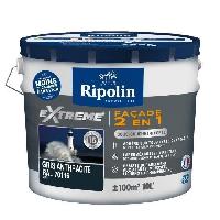 Peinture - Vernis - Traitement (lasure - Effets Decoratifs) RIPOLIN Peinture Mat Façade 2 en 1. Avec Sous- Anthracite