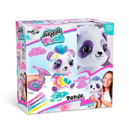 Jeu De Coloriage - Dessin - Pochoir Peluche Airbrush Panda a personnaliser - Peluche spray art avec feutres et pochoirs - OFG 257 - Canal Toys