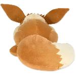 Peluche Peluche - BANDAI - Pokémon - Evoli (Eevee) 40cm - Peluche Pokémon toute douce qui dort