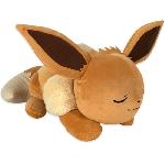 Peluche Peluche - BANDAI - Pokémon - Evoli (Eevee) 40cm - Peluche Pokémon toute douce qui dort