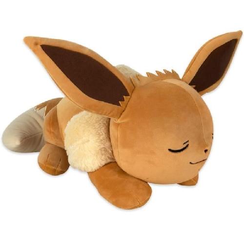 Peluche Peluche - BANDAI - Pokémon - Evoli (Eevee) 40cm - Peluche Pokémon toute douce qui dort