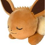 Peluche Peluche - BANDAI - Pokémon - Evoli (Eevee) 40cm - Peluche Pokémon toute douce qui dort