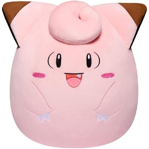 Peluche Peluche - BANDAI - Pokémon - Squishmallows 50 cm - Mélofée (Clefairy) - Grande peluche ultra-douce - Licence officielle Pokémon