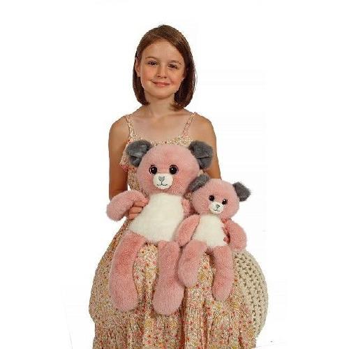 Peluche Peluche Chien Leggies - GIPSY TOYS - Rose et Gris. 48 cm