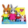 Peluche Coffret Peluche Trotro et Famille +/- 15 cm - JEMINI - Trotro. sa maman. son papa et sa petite soeur.