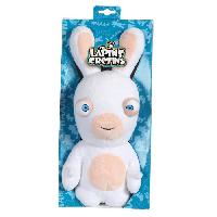 Peluche Gipsy Toys - Lapins Crétins Sonores - Bouche Fermée - 28 cm - Blanc