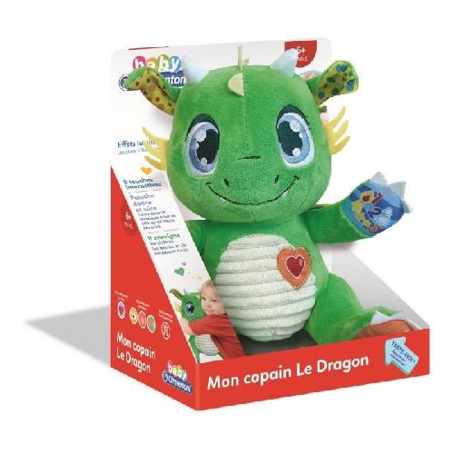 Cle Eveil Peluche interactive Baby Clementoni - Mon copain le Dragon - Mixte - 6 mois et plus